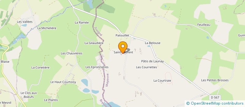 localisation de l'entreprise GFA HOYAUX  JUVIGNE