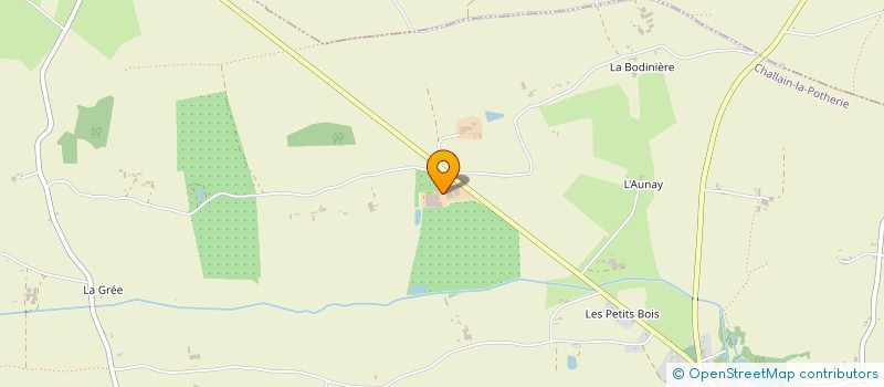 localisation de l'entreprise GFA J-P CELLIER à CHALLAIN-LA-POTHERIE