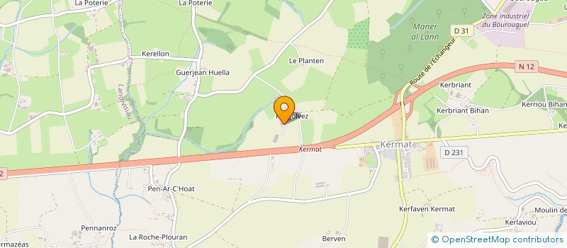 localisation de l'entreprise GFA JACQ  SAINT-THEGONNEC LOC-EGUINER