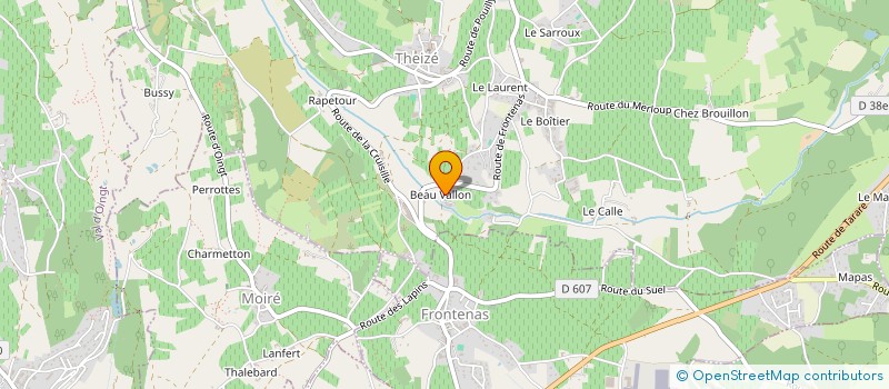 localisation de l'entreprise GFA JEAN GARLON  THEIZE