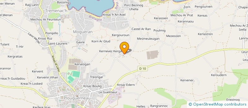 localisation de l'entreprise GFA JEZEGOU  PLOUGUERNEAU