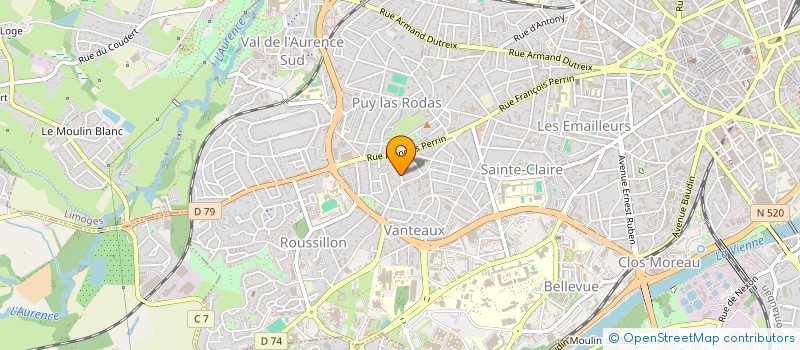 localisation de l'entreprise GFA JTB à LIMOGES