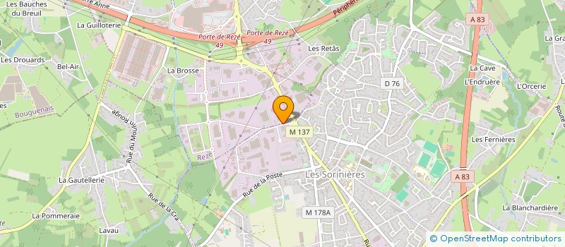 localisation de l'entreprise GFA L'ENDRUERE  REZE