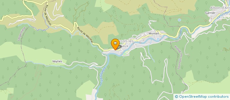 localisation de l'entreprise GFA L'HUBAC DES CROZES  MARCOLS-LES-EAUX