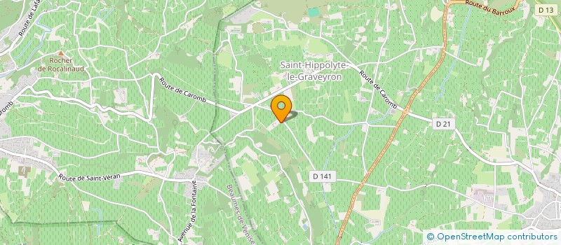 localisation de l'entreprise GFA L'OBIOU  SAINT-HIPPOLYTE-LE-GRAVEYRON