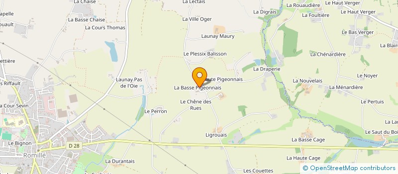 localisation de l'entreprise GFA LA BASSE PIGEONNAIS  ROMILLE