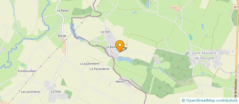 localisation de l'entreprise GFA LA BAZINIERE  SAINT-MAIXENT-DE-BEUGNE