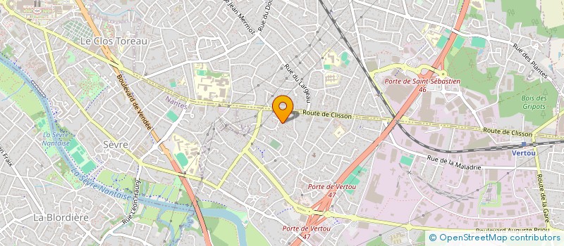 localisation de l'entreprise GFA LA BERGERIE  VERTOU