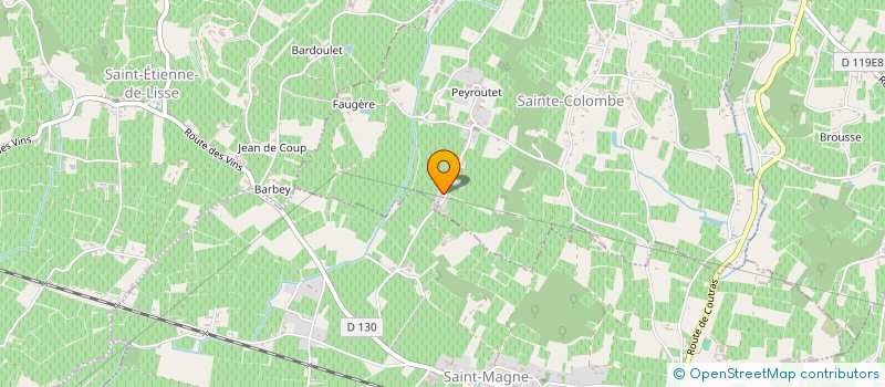 localisation de l'entreprise GFA LA BEYLIE  MERIGNAS