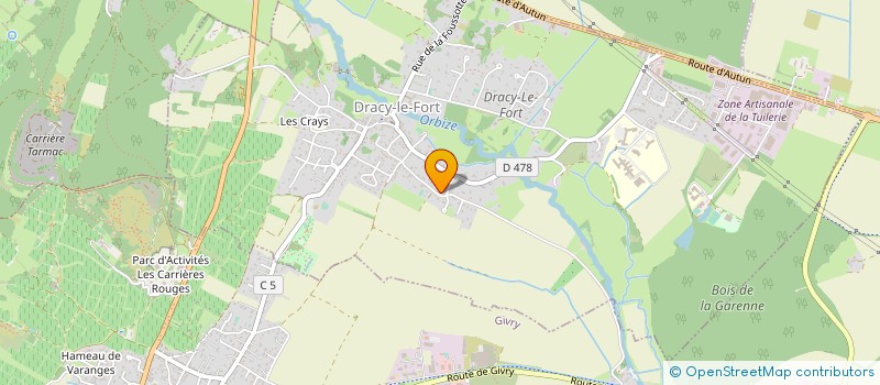 localisation de l'entreprise GFA LA BILLERAINE à DRACY-LE-FORT