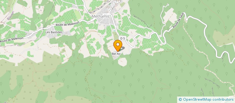 localisation de l'entreprise GFA LA COMBE DU BELLE  METHAMIS