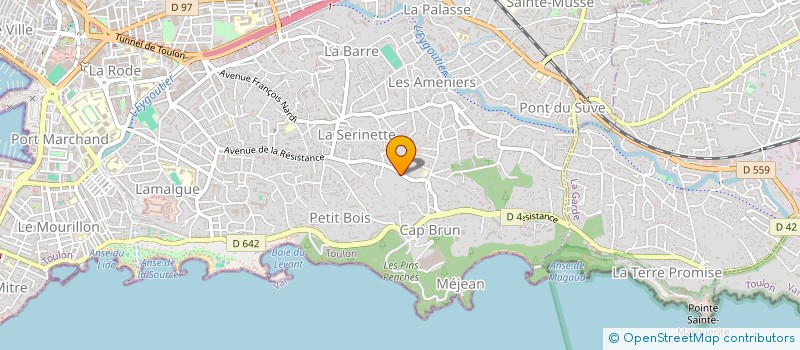 localisation de l'entreprise GFA LA CONDAMINE  TOULON