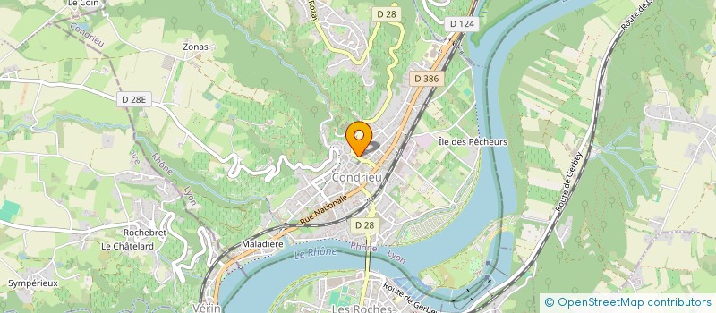 localisation de l'entreprise GFA LA COTE CHATILLON  CONDRIEU