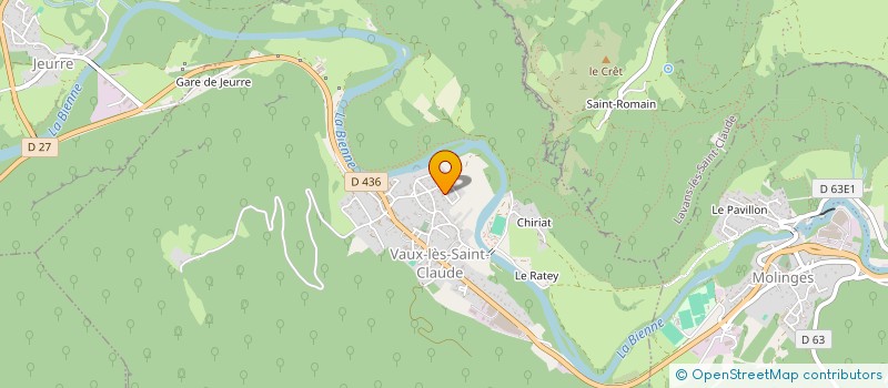 localisation de l'entreprise GFA LA CRETINE  VAUX-LES-SAINT-CLAUDE