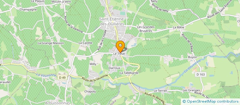 localisation de l'entreprise GFA LA CRISTALE  SAINT-ETIENNE-DES-OULLIERES