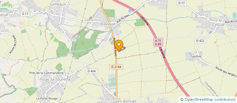 localisation de l'entreprise GFA LA CROISEE DES CHEMINS  RIOM