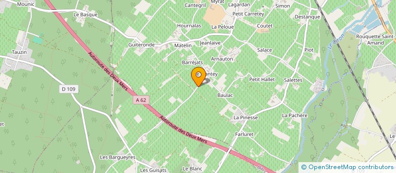 localisation de l'entreprise GFA LA CROIX PERLIGUE  BARSAC