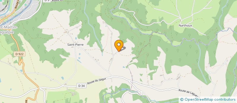 localisation de l'entreprise GFA LA FLEUR  SAINT-MARTIN-LAGUEPIE