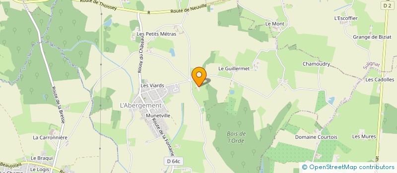 localisation de l'entreprise GFA LA GENETTE  L'ABERGEMENT-CLEMENCIAT