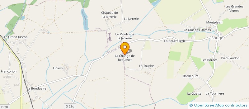 localisation de l'entreprise GFA LA GRANGE DE BAUCHE à SOUGE