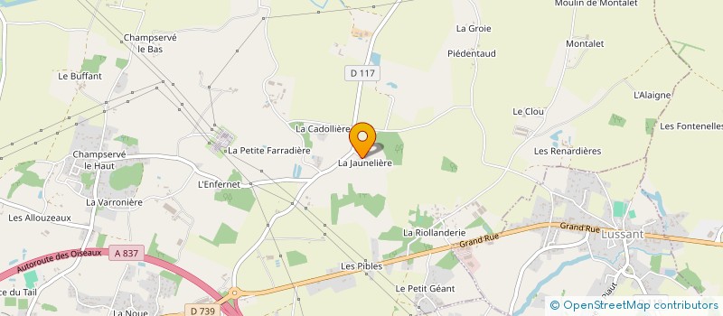 localisation de l'entreprise GFA LA JAUNELIERE  TONNAY-CHARENTE