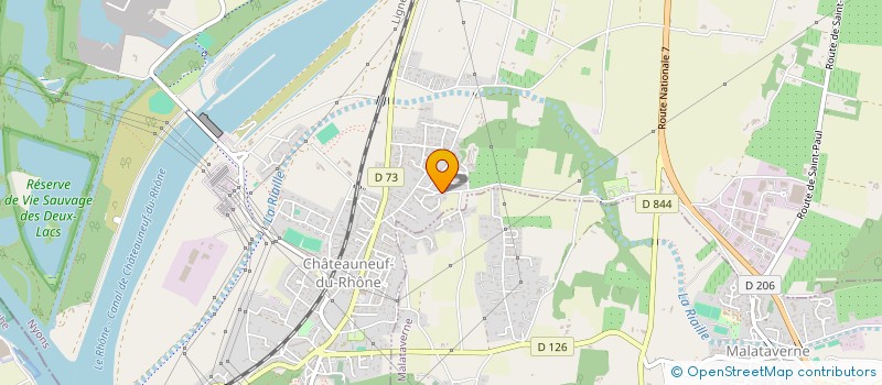 localisation de l'entreprise GFA LA LABRE  CHATEAUNEUF-DU-RHONE