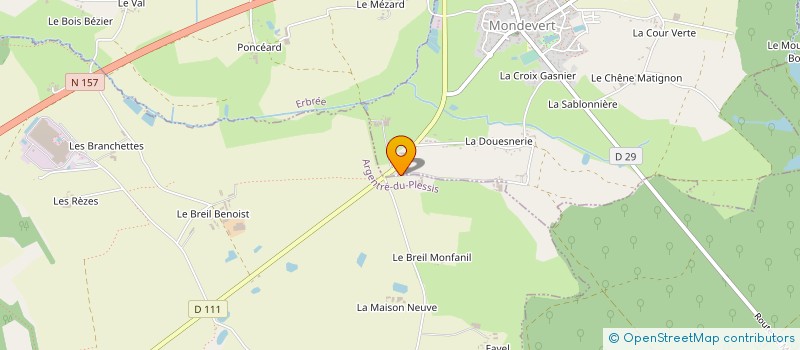 localisation de l'entreprise GFA LA MAISON NEUVE  ARGENTRE-DU-PLESSIS