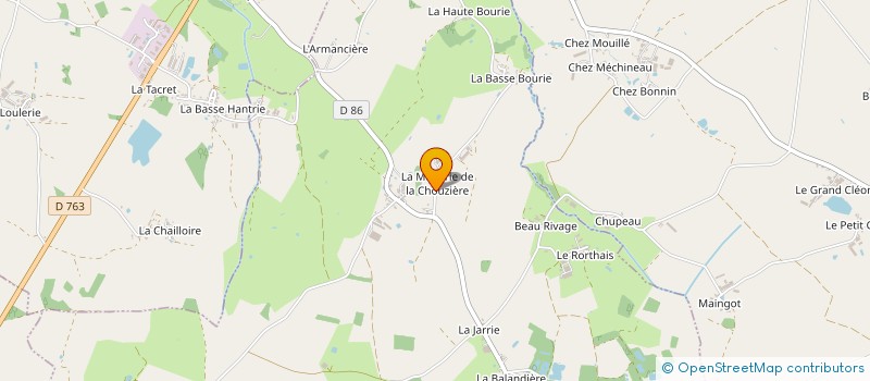 localisation de l'entreprise GFA LA METAIRIE DE LA CHOUZIERE à TREIZE-SEPTIERS