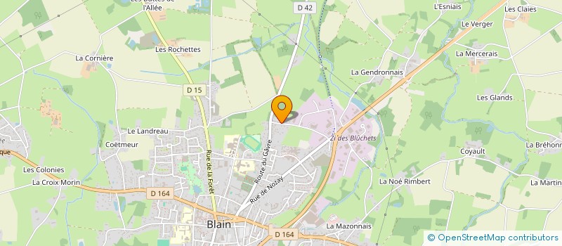 localisation de l'entreprise GFA LA MOUTONNERIE à BLAIN