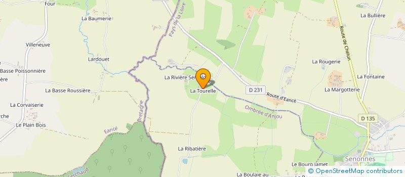localisation de l'entreprise GFA LA TOURELLE à OMBREE D'ANJOU