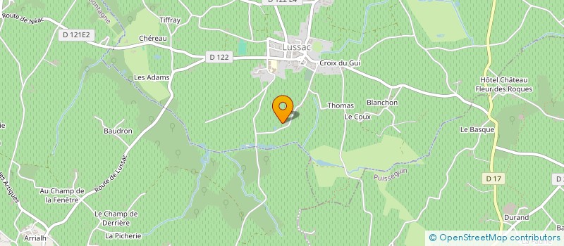 localisation de l'entreprise GFA LA TUILERIE à LUSSAC