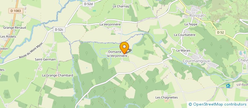 localisation de l'entreprise GFA LA VERJONNIERE  COURMANGOUX