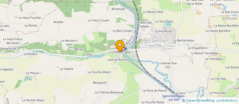 localisation de l'entreprise GFA LA VILLE EN BOIS  MELESSE