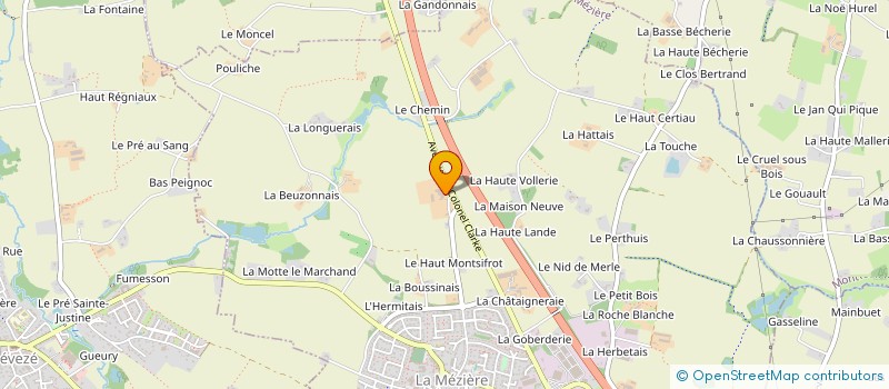 localisation de l'entreprise GFA LA VOLERIE  LA MEZIERE