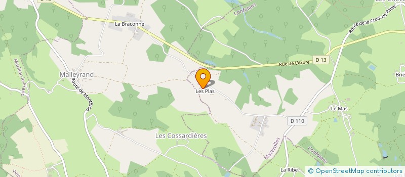 localisation de l'entreprise GFA LALOI à MASSIGNAC