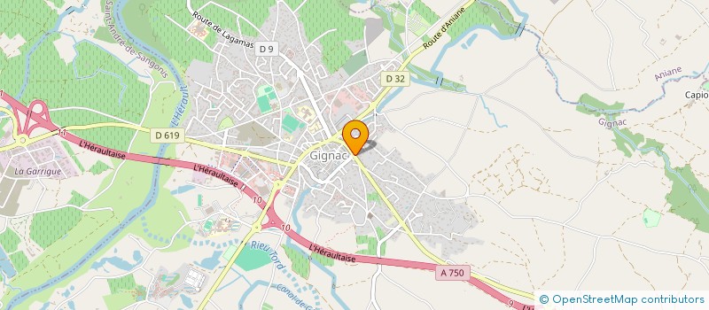 localisation de l'entreprise GFA LAPEYRE  GIGNAC