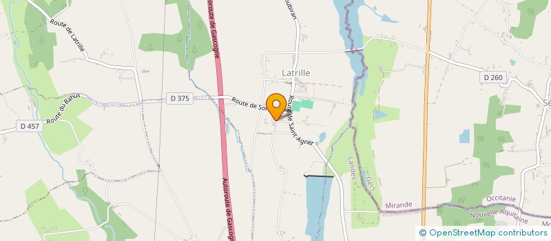 localisation de l'entreprise GFA LAPEYRE  LATRILLE