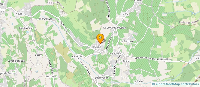 localisation de l'entreprise GFA LAVERRIERE-NOVE-JOSSERAND à THEIZE