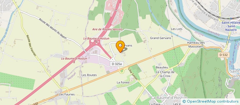 localisation de l'entreprise GFA LAYEUX  LA BAUME-D'HOSTUN