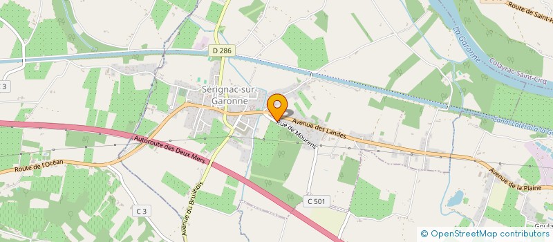 localisation de l'entreprise GFA LD  SERIGNAC-SUR-GARONNE