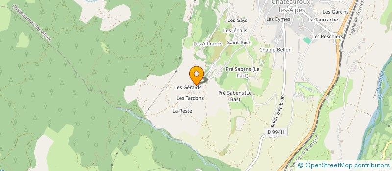 localisation de l'entreprise GFA LE BRAMAFAN  CHATEAUROUX-LES-ALPES