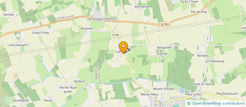 localisation de l'entreprise GFA LE BRIS  ARGOL