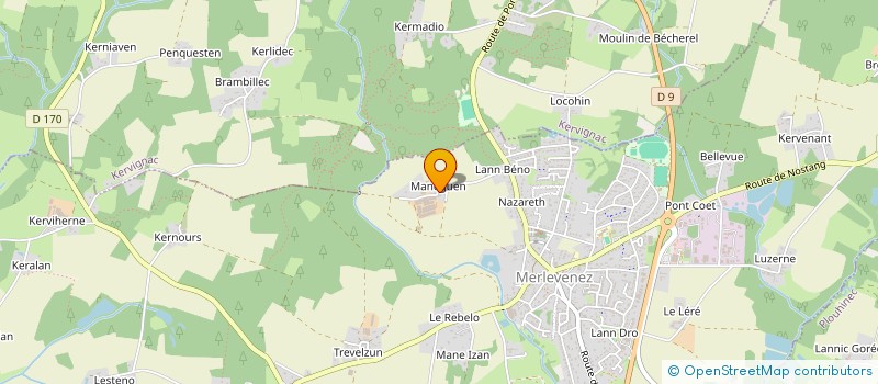 localisation de l'entreprise GFA LE CALVE PLG  MERLEVENEZ