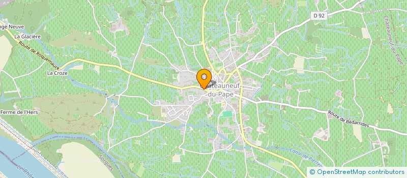 localisation de l'entreprise GFA LE CASTELAS  CHATEAUNEUF-DU-PAPE