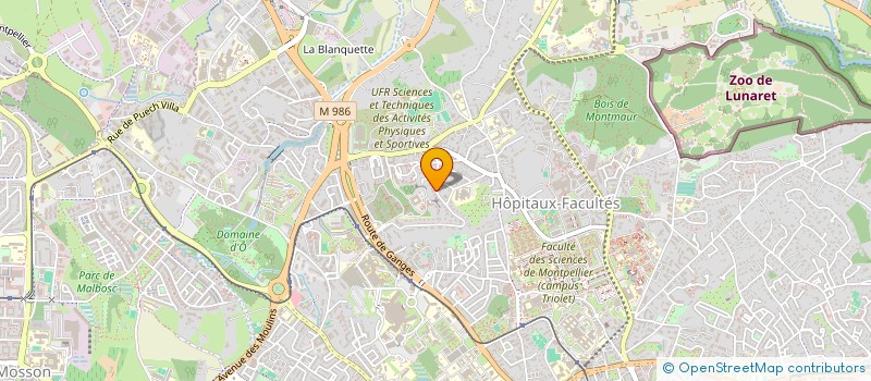 localisation de l'entreprise GFA LE CASTELLET à MONTPELLIER