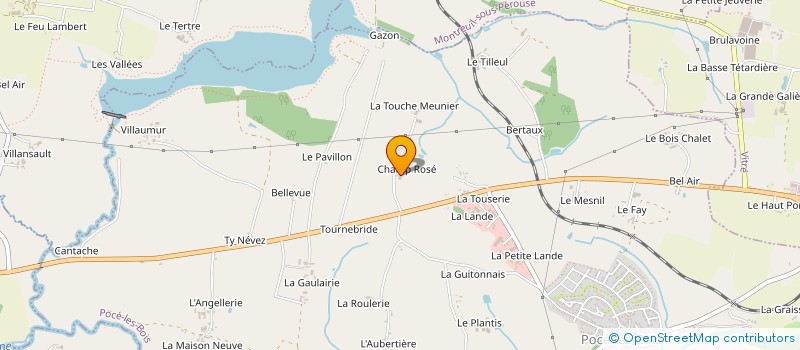 localisation de l'entreprise GFA LE CHAMP ROSE  POCE-LES-BOIS