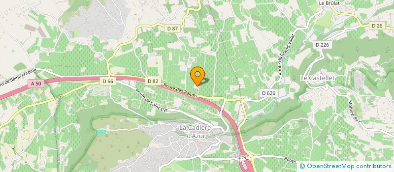localisation de l'entreprise GFA LE CLOS LES PALUNS à LA CADIERE D'AZUR