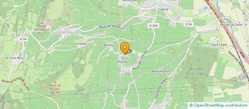 localisation de l'entreprise GFA LE CLOS RAPHAEL  SOLUTRE-POUILLY