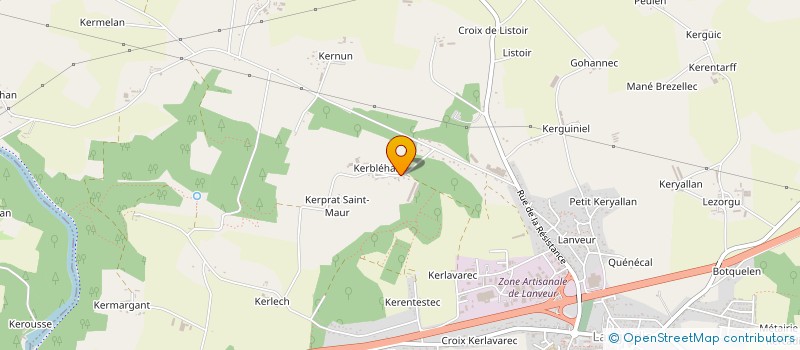 localisation de l'entreprise GFA LE CROM-KERBLEHAN  LANGUIDIC