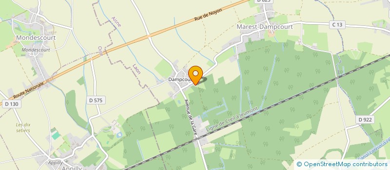 localisation de l'entreprise GFA LE FER A CHEVAL ACCGS  MAREST-DAMPCOURT